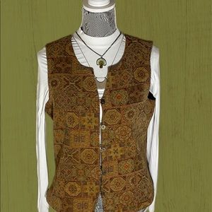 Artsy boho button up vest
